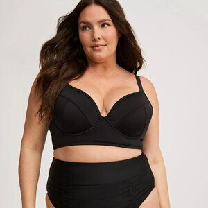 Torrid Underwire Long Line Bikini Top 4 D/DD